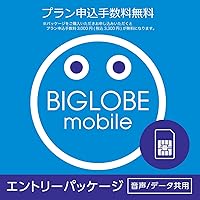 【申込手数料3,300円(税込)が不要】 BIGLOBEモバイル 格安SIM エントリーパッケージ