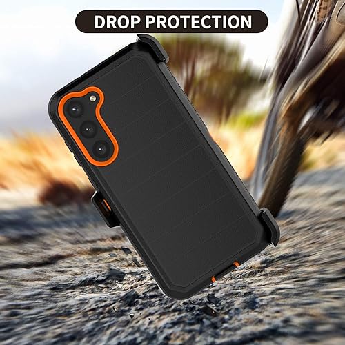 Miniatura 5 de Takfox Funda para Samsung S23 para Samsung S23 con clip para cinturón con protector de pantalla integrado, protector de soporte, resistente,