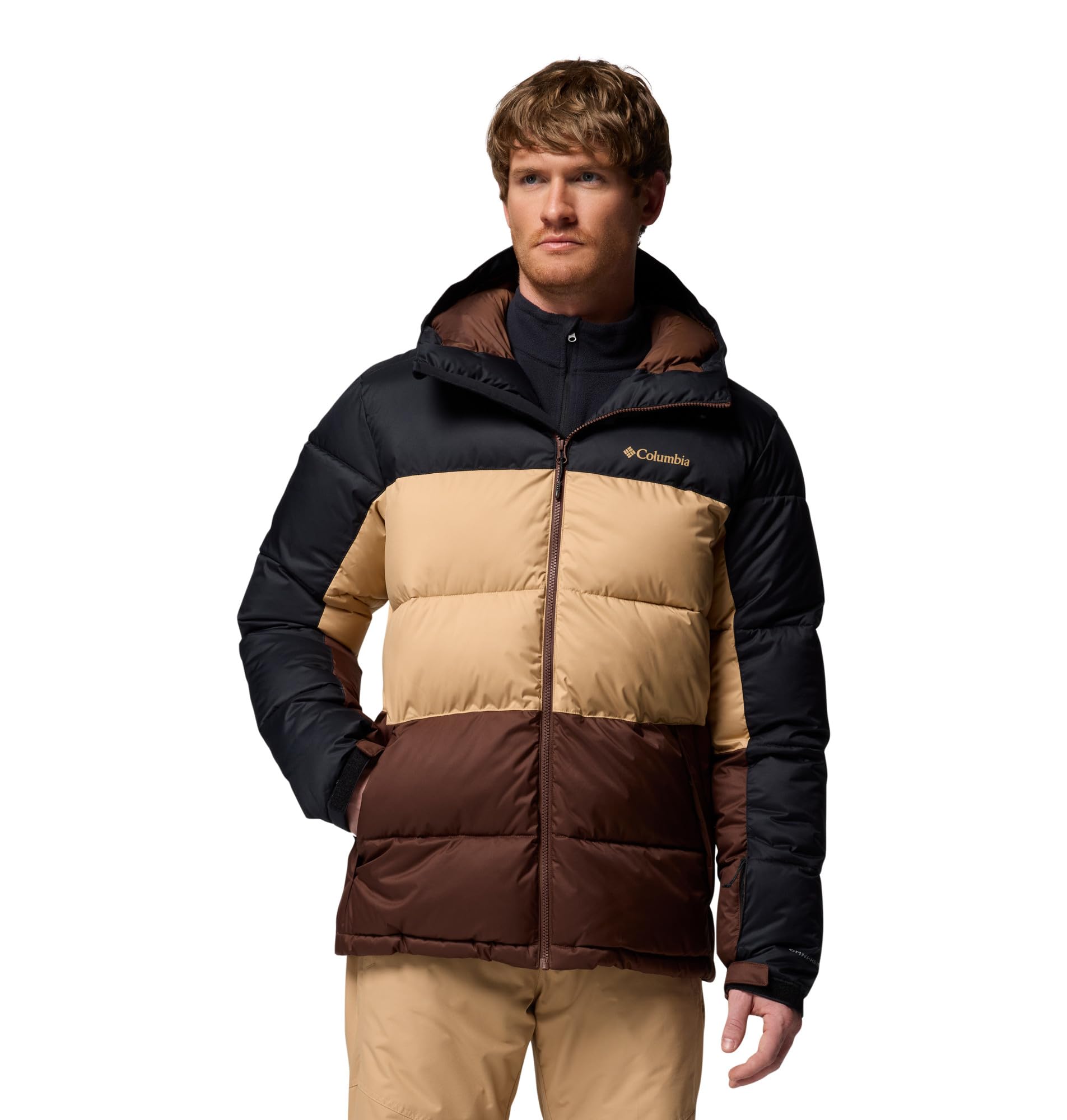 Columbia Men's Slope Style Jacket, Ski Jacket, Black/Canoe/Tobacco, S