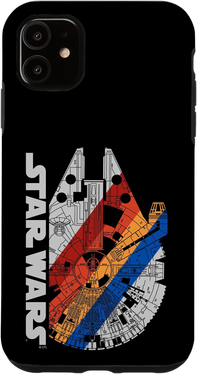 Star Wars Millennium Falcon Retro Stripe Case for iPhone 15 Pro