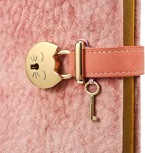 Miniatura 4 de Victoria's Journals My Secret Diary Cat Lock - Diario ancho con rayas universitarias para niñas y mujeres (5.3 x 7.3 pulgadas, 320 páginas, papel