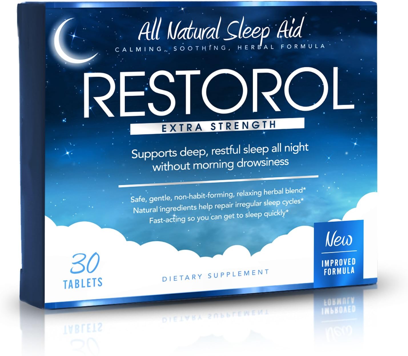 Restorol | Natural Sleep Aid – Relief from Jet Lag & Sleep Deprivation – Regulate Sleep Cycle – Get Restful Sleep (30ct)