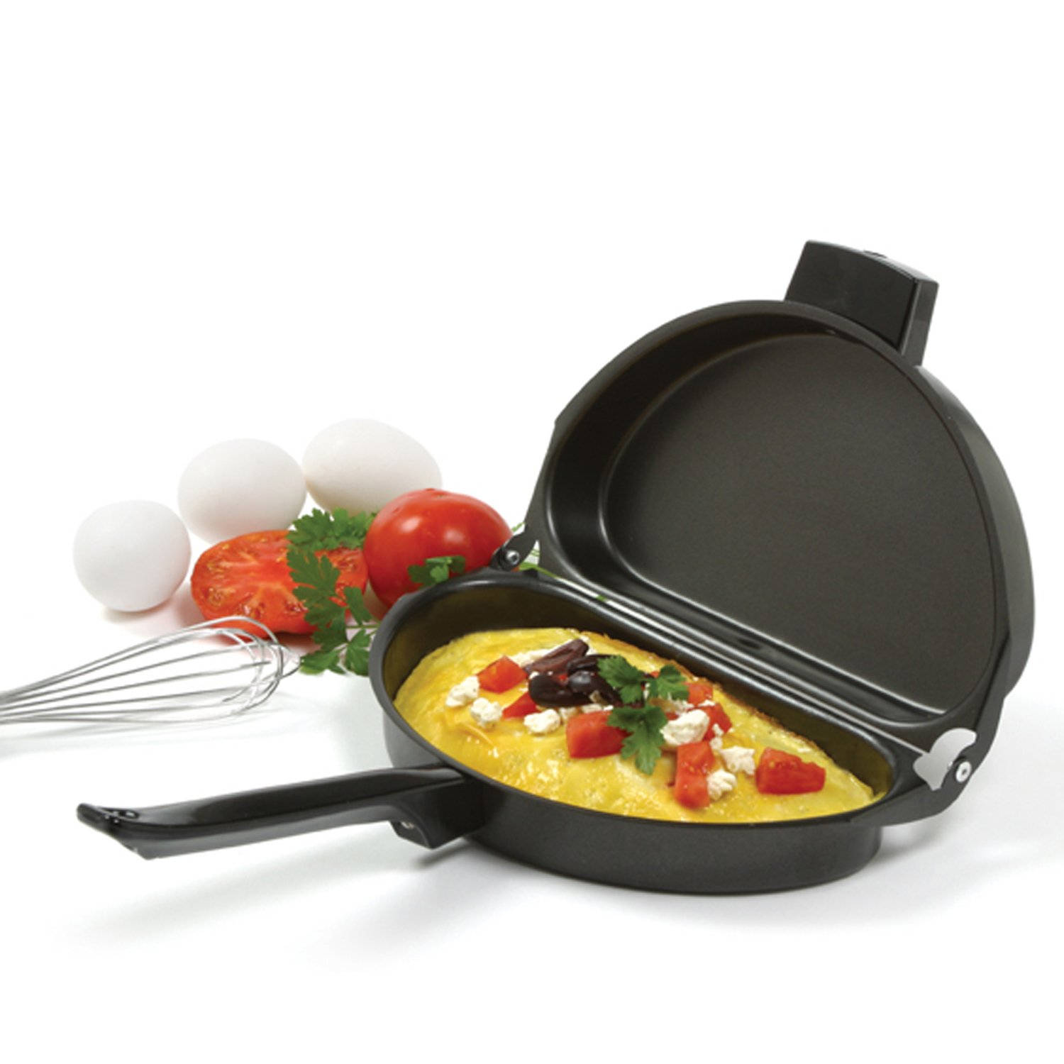 Amazon.com: Norpro 665 Nonstick Omelet Pan with Egg Poacher, One