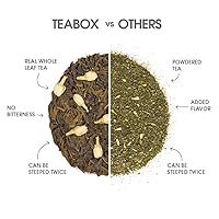 Vista 3 de Teabox Premium Darjeeling Green Tea With Jasmine Flowers 100% Whole Leaf & 0% Bitterness Green Tea From The Himalayas 25 Tea Bags