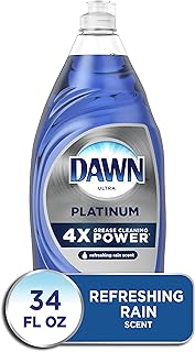 Dawn Platinum Dishwashing Liquid Dish Soap, Refreshing Rain Scent, 34 Fl Oz