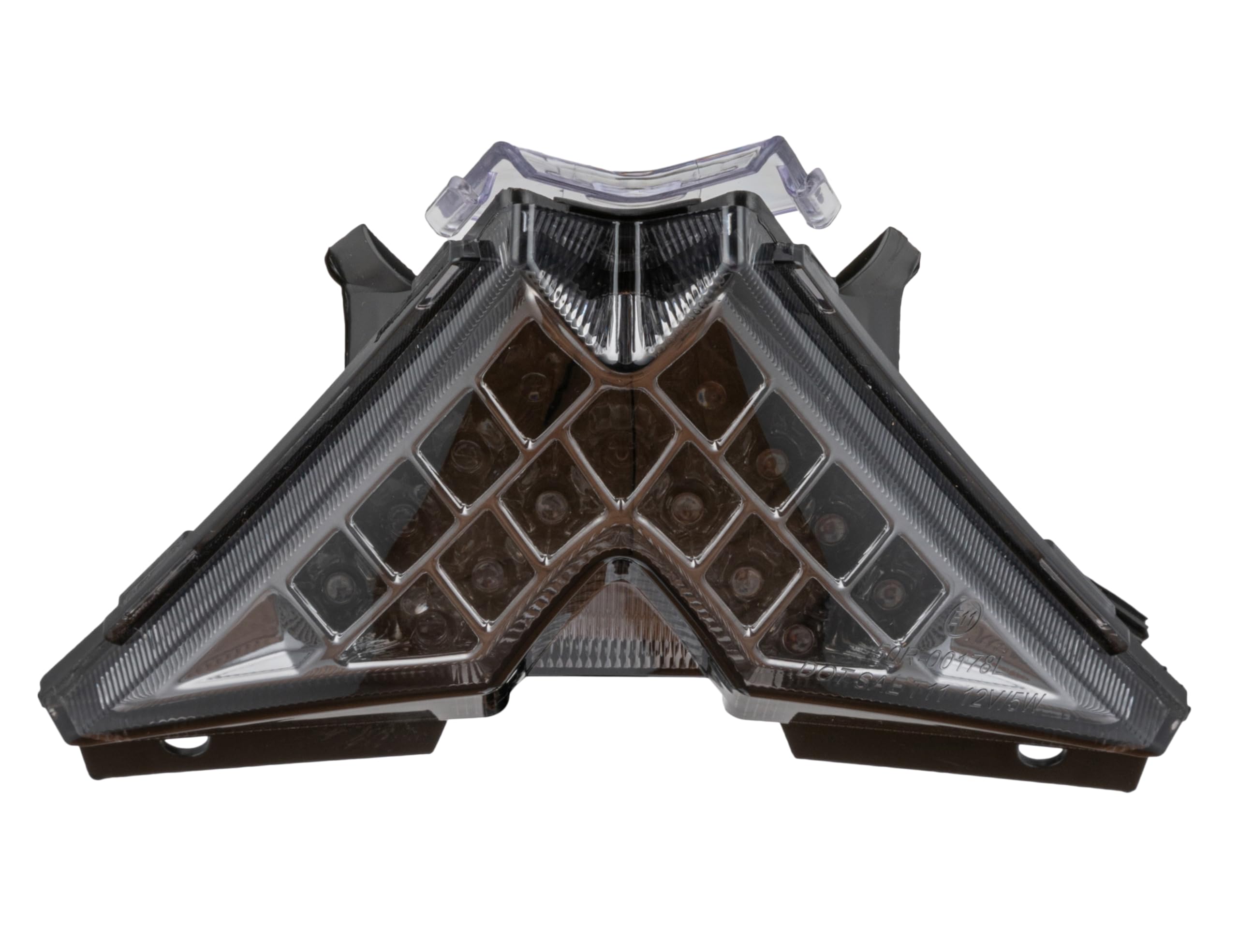 Luz trasera LED de freno + función de señal de giro para APRILIA 2011-2015 TUONO 1000 V4; TUONO V4 1100 2015-2019; TUONO 125 2017-2019 (gris)