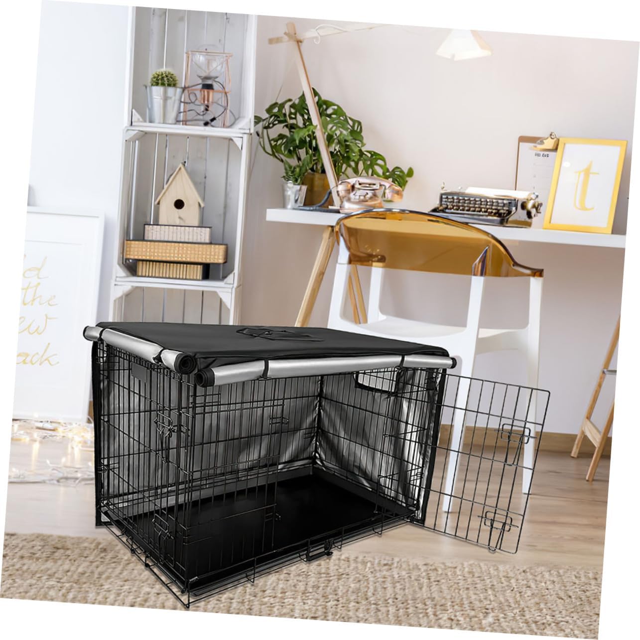 Dog Crate Cover Weatherproof Pet Kennel Cover Privacy Dog Cage Oxford Indoor Outdoor Pet Supply