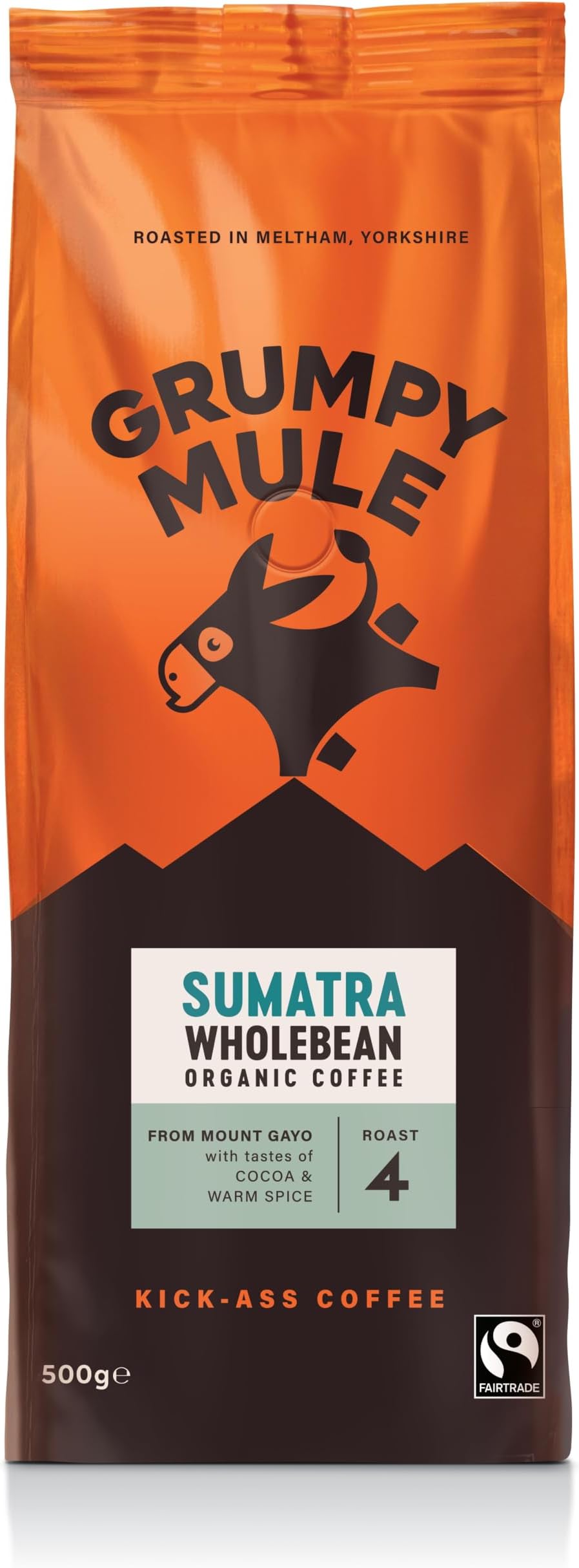 Sumatra Mount Gayo Organic (Whole Coffee Beans) with notes of Cocoa and Warm Spice 500g
