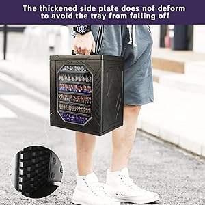 YWJHMY Miniature Carrying Case, Display and Transport Action Figure Display case for Warhammer 40k. (rectangular)