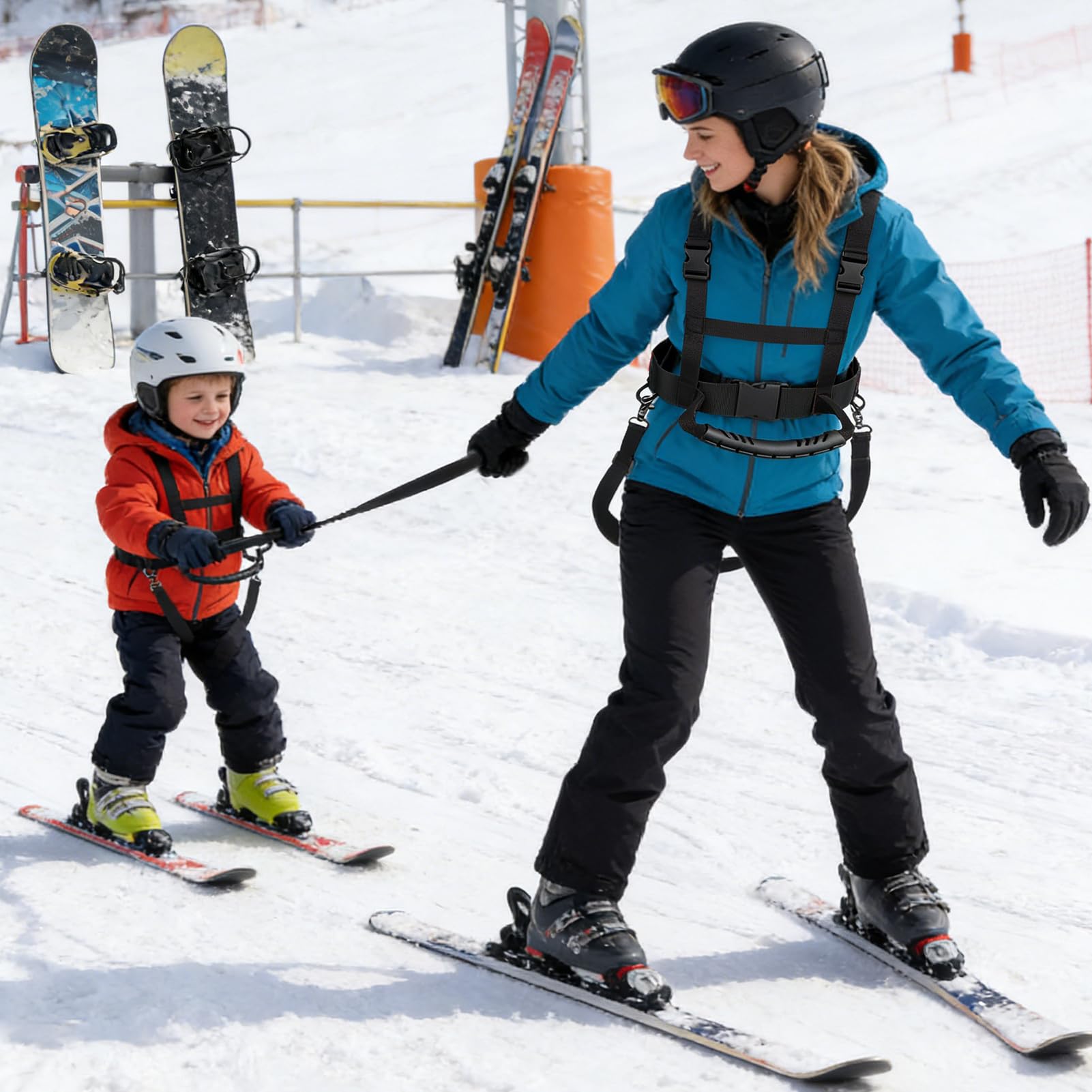 Entrenador De Arnés De Esquí - Arnés De Esquí De 7,8 Pulgadas Para Niños | Mochila Para Entrenador De Snowboard Harnes: Soporte Retráctil Anticaída Para Niños Principiantes Que Aprenden A Esquiar Y Ha