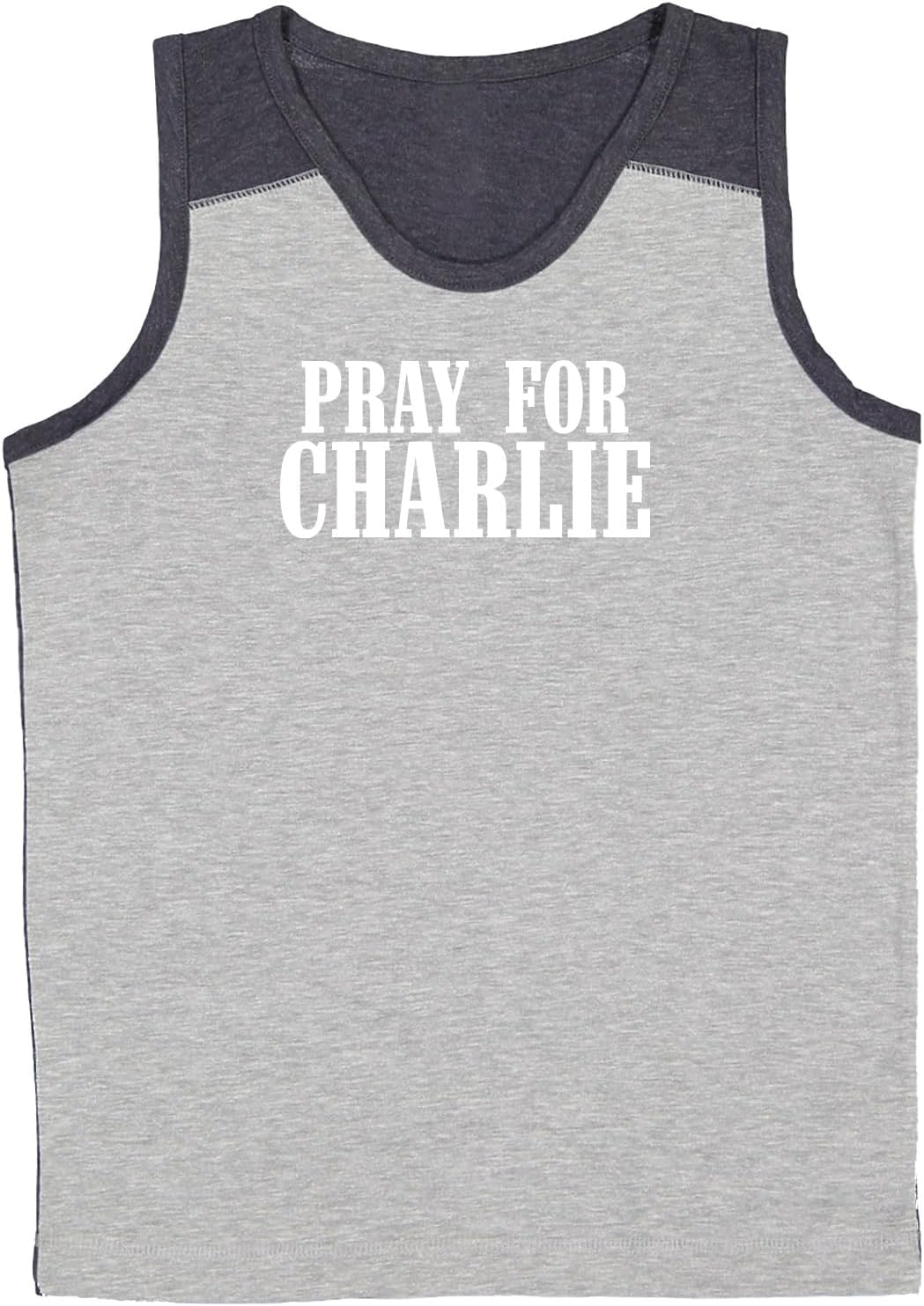 Tcombo Pray for Charlie - Political Activist Youth Contrast Back Tank Top