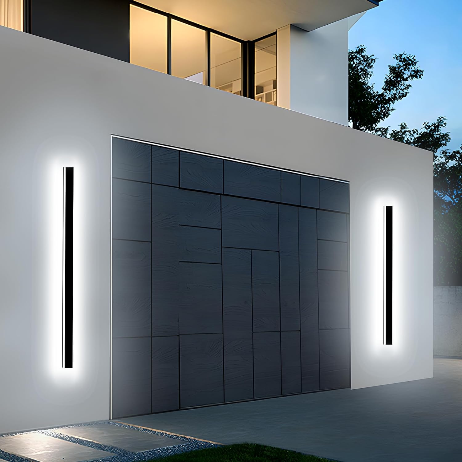 Levxhotty 59inch 2pcs Modern Outdoor Wall Light,Dimmable 3000K6000K