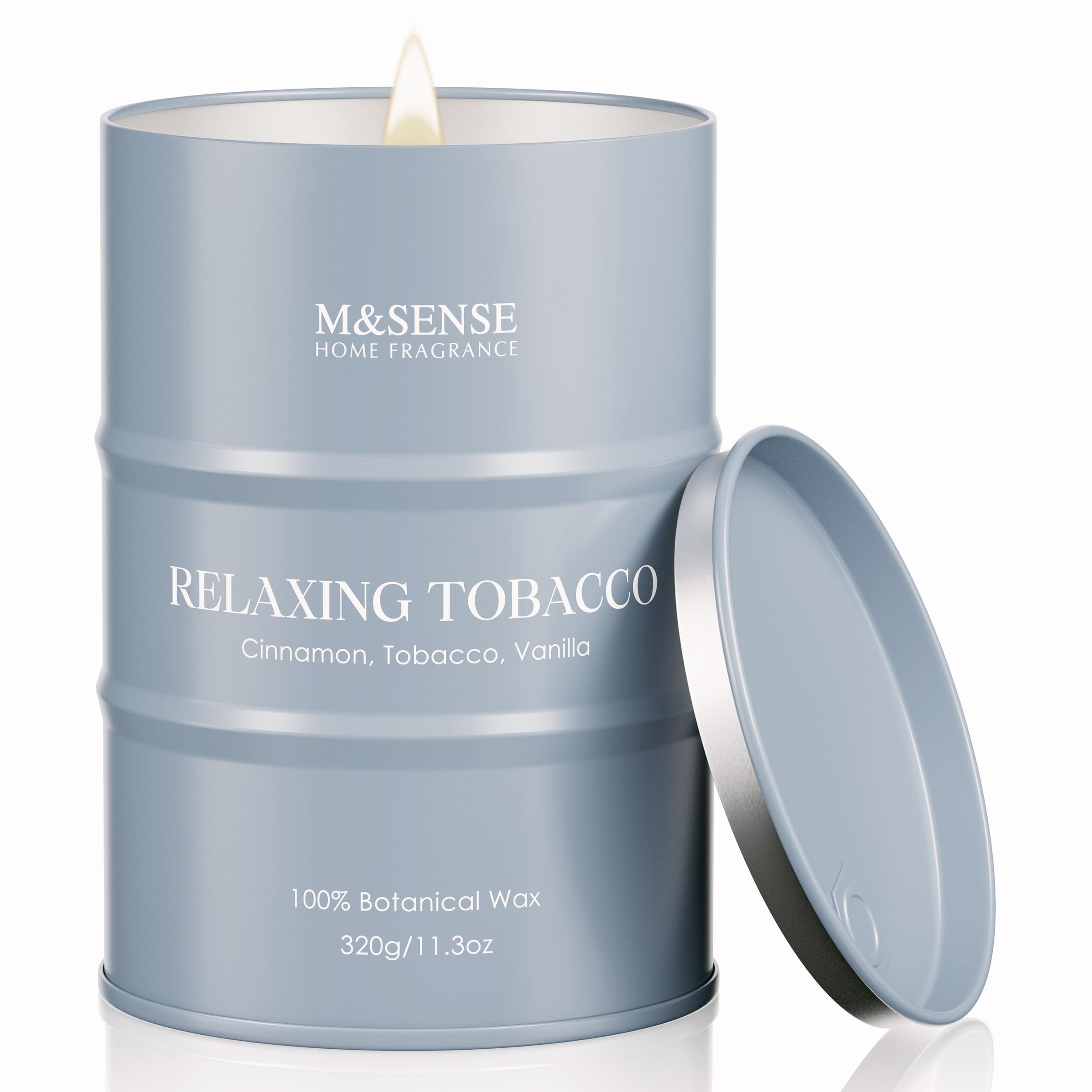 M&amp;SENSE Tobacco Vanilla Scented Soy Candles, 11.3oz