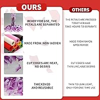 Vista 124 de CODE FLORIST 1100 pétalos de rosa de seda para el día de San Valentín, pétalos de rosa falsos para noches románticas, bodas, propuestas