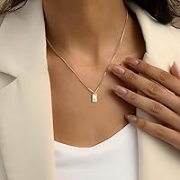 Vista 3 de Collares con letra inicial para mujer, chapados en oro de 14 quilates, delicados, con nombre dorado, dije con inicial personalizada para mujer