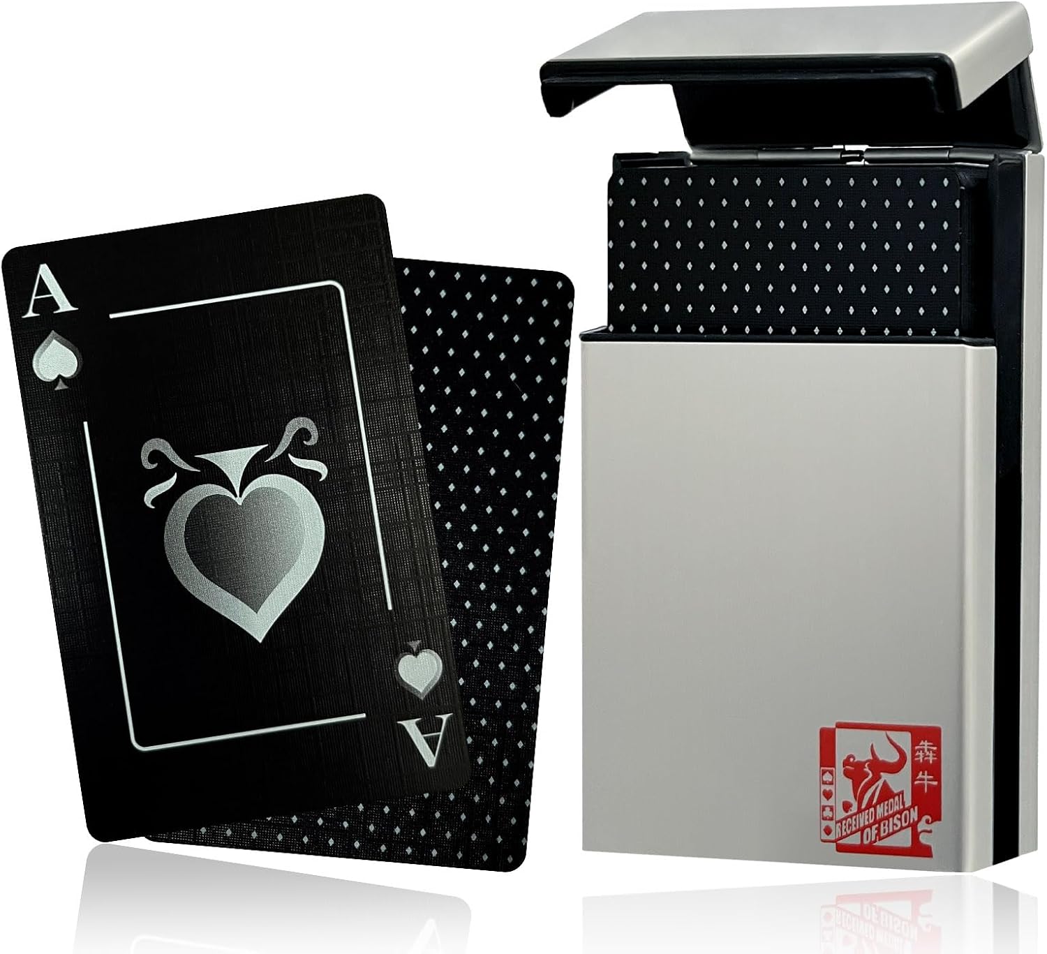 Ben Niu Classic Totem Black Waterproof Playing Cards Cool Unique Deck, Plastic Poker Cards, Collectible & Novelty Playing Cards for Pool & Game Nights（Limited Edition）