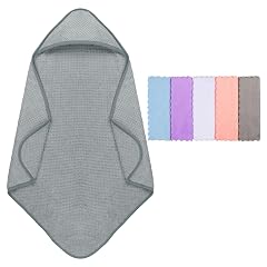 Orighty Baby Hooded Towel with Five Washcloths 28 x 28 Inch Super Soft Bath Towel with Hood for
