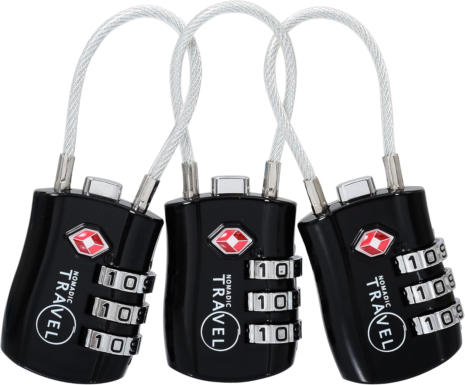 TSA Approved Combination Code Luggage Travel Lock (3 Pack) Ideal for Luggage Suitcase