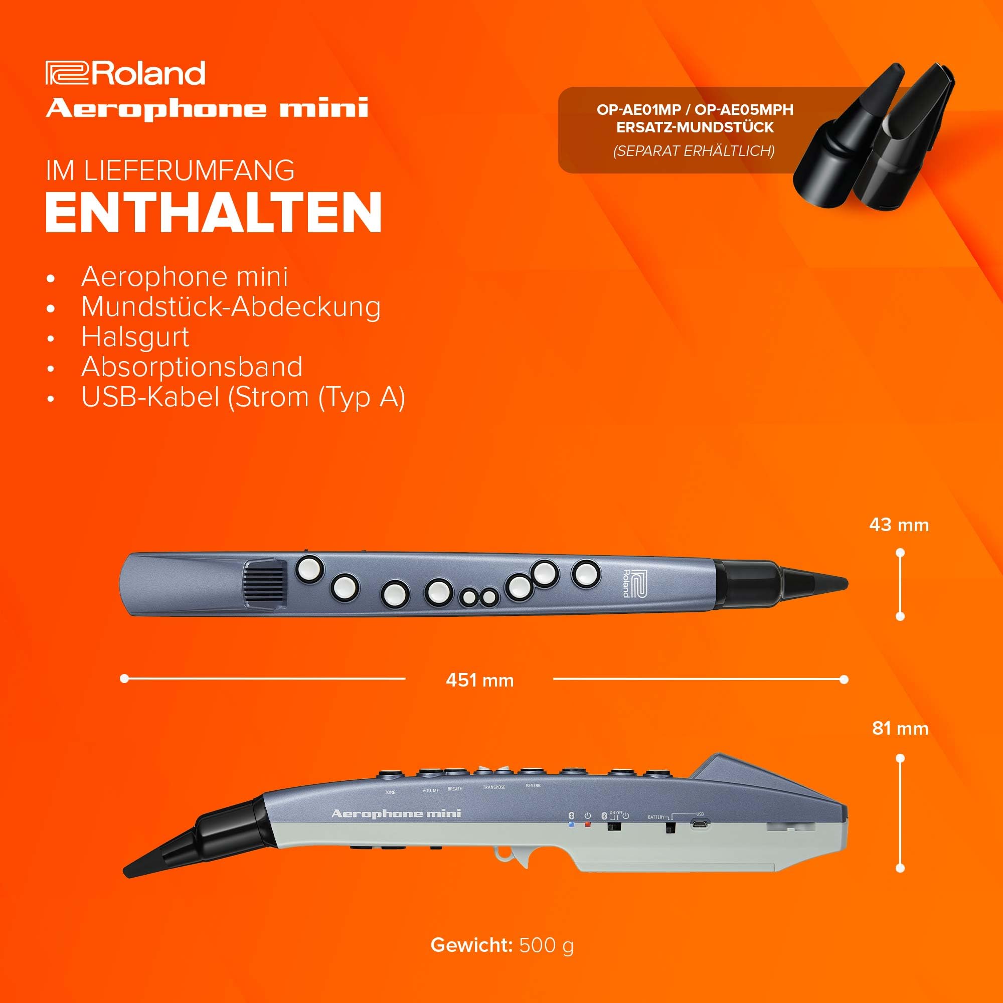 ローランド AEROPHONE mini AE-01 ローランド 電子管楽器 エアロフォンミニ AE-01 AE-01 Roland