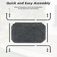 Vista 8 de Cama Elevada para Perros con Función de Alfombrilla Olfativa 2 en 1, Cama Elevada para Perros para Uso Interior y Exterior, Catre Portátil Cálido