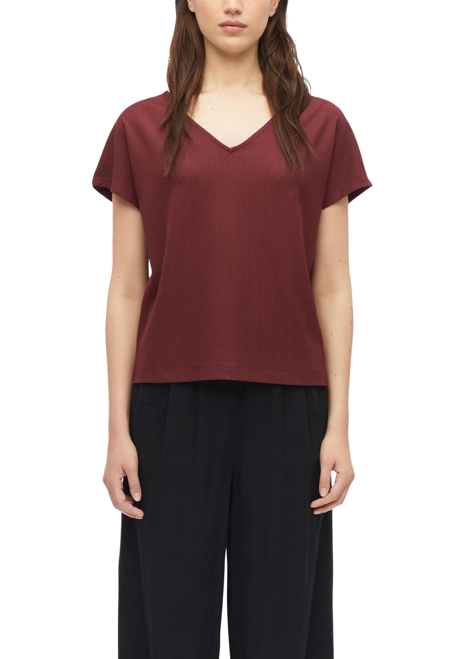 s.Oliver Women's 2178640 V-Neck T-Shirt (Pack of 1), red, 20