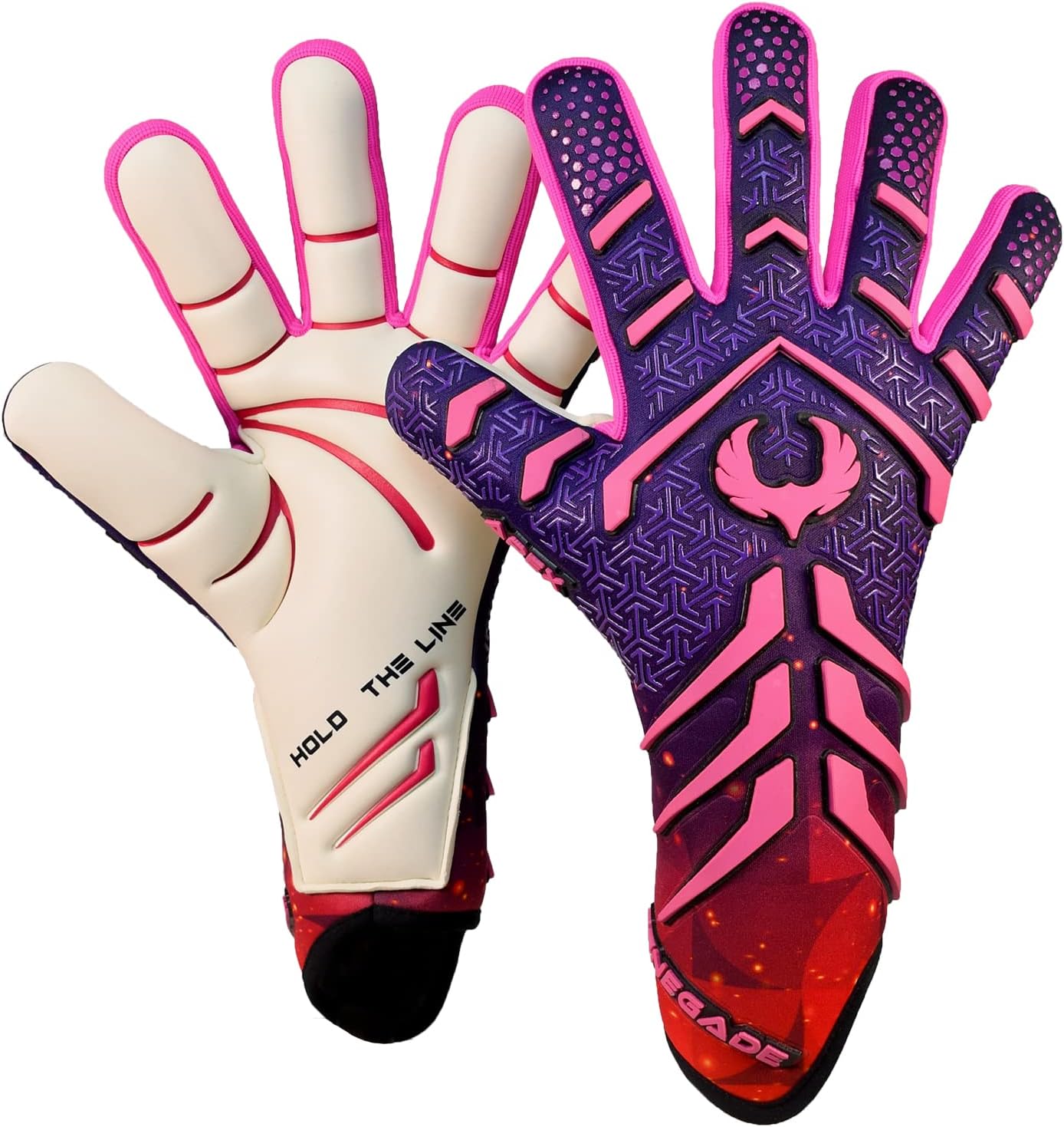 Renegade GK Apex Strapless Professional Soccer Goalie Gloves (Sizes 6-12, Level 5.5) 4+5MM EXT Contact Grip | Evo Negative Cut Goalkeeper Gloves for Elite Play | Based in The USA