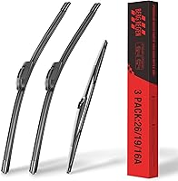 Vista 42 de BERG REGEN 22"+19" Limpiaparabrisas con juego de repuesto trasero de 10 pulgadas para Mazda CX-3 2016 2017 2018 2019 – Calidad genuina del OEM