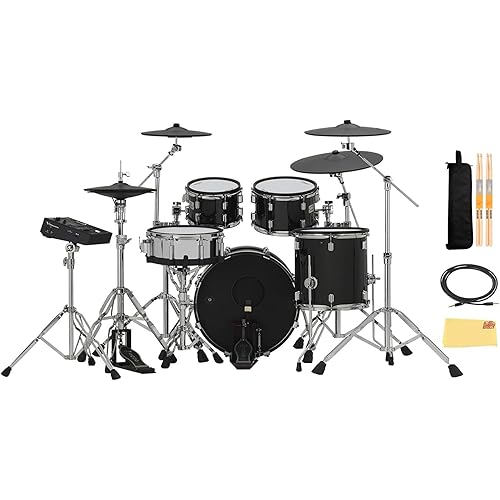 Roland VAD516 V-Drums Acoustic Design Electronic Drum Kit Bundle with Audio Cable, Drumsticks, Drumstick Bag, and Austin Bazaar Polishing Cloth