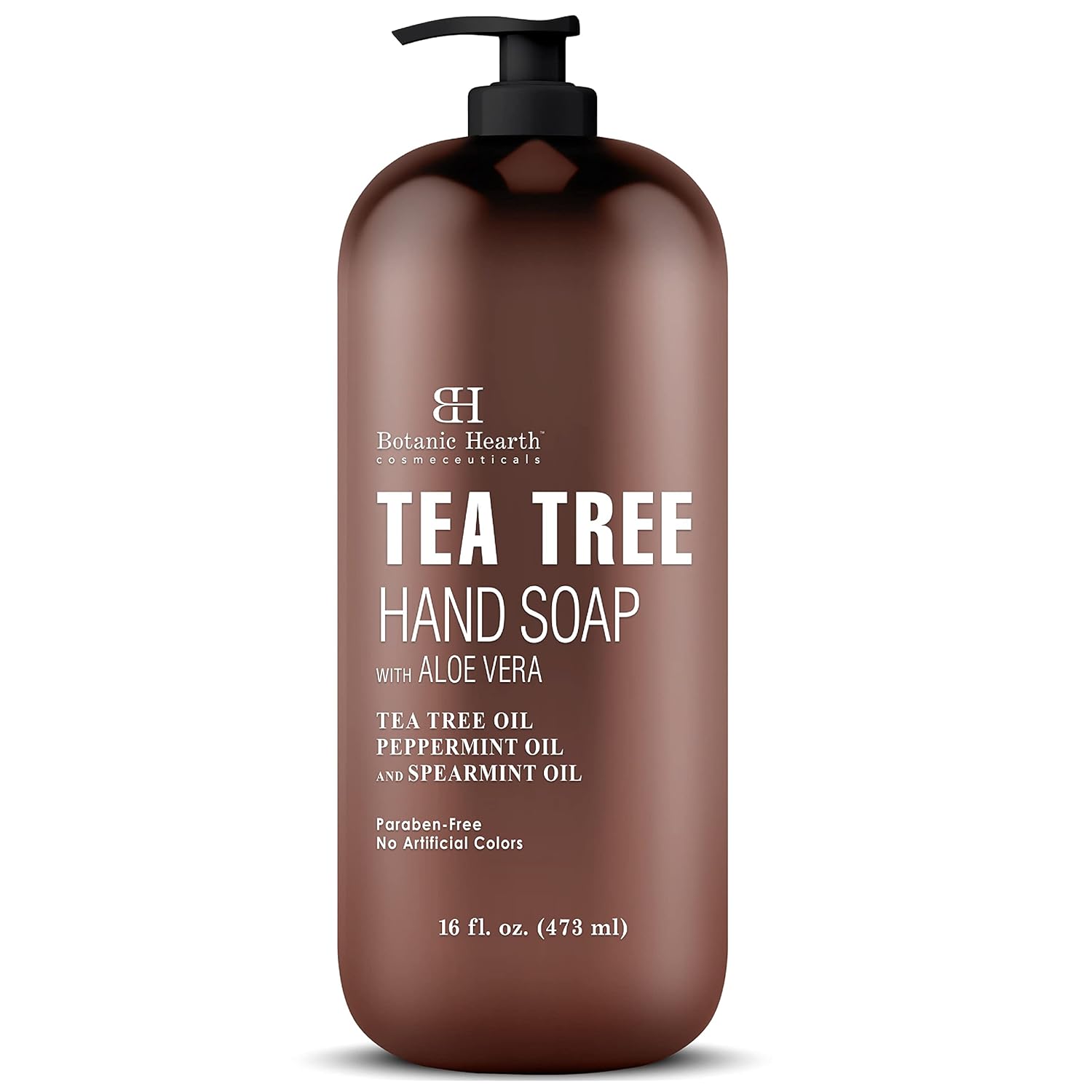 Botanic Hearth Tea Tree Liquid Hand Soap | Sulfate Free Formula | Multi Purpose Hand Wash With Aloe Vera And Premium Grade Tea Tree Oil, Pump Dispenser | 16 Fl Oz - Image 2