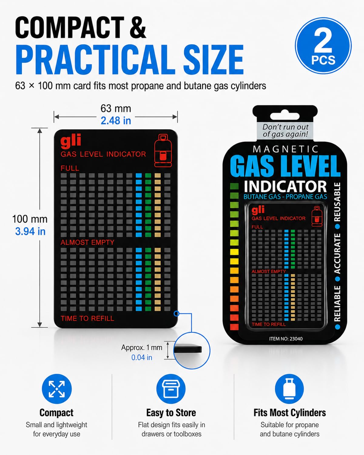 Gasflaschen Füllstandsanzeige Magnetisch 2er Set – Wiederverwendbar, präzise & zuverlässig für Wohnmobil, Grill & Camping. Nie mehr ohne Gas!
