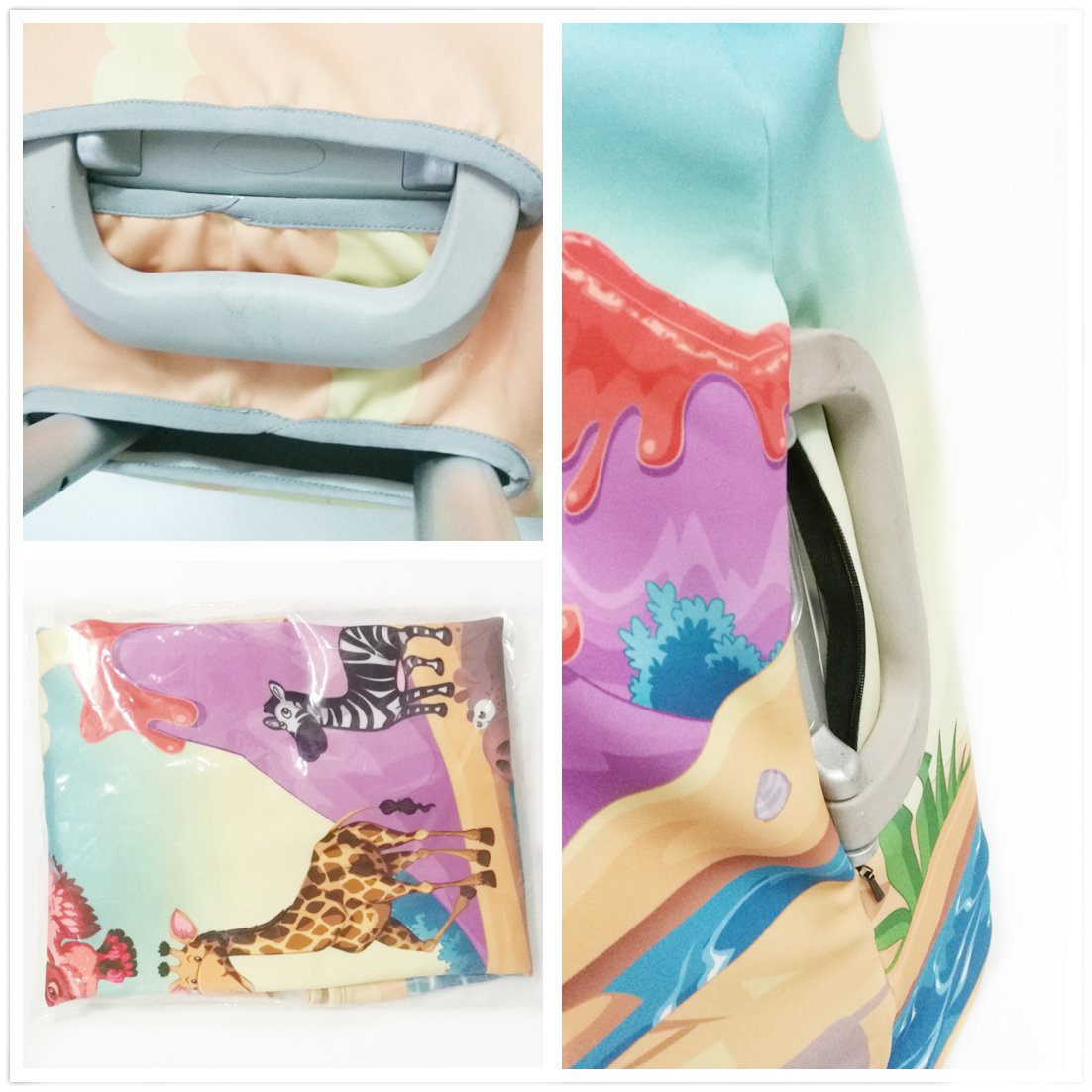 Elástico Funda Protectora de Maleta Luggage Protective Cover, Viaje Equipaje Cubierta Carretilla Caso Protectora Cubierta Cabe 18-32 Pulgadas Equipaje