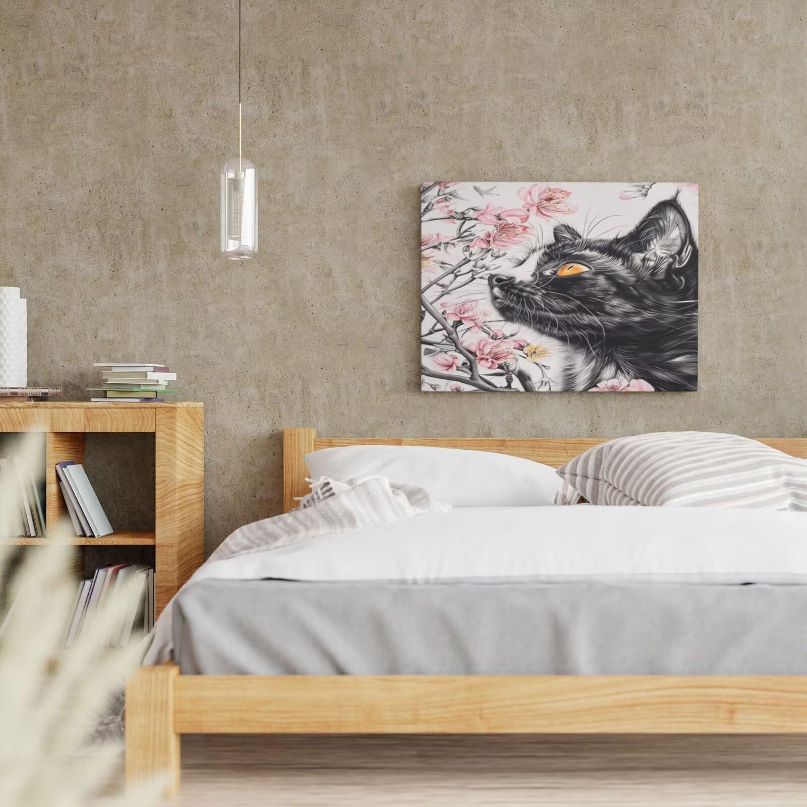 Kit per pittura con numeri per adulti, gatto, pittura ad acquerello con numeri per principianti, pittura acrilica con 6 pennelli, pittura ad olio per decorazione da parete, 90 x 65 cm, senza cornice)