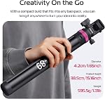 ULANZI MT-89 Extendable Tripod Aluminum, 82" Portable Adjustable Light Stand with 1/4" Screw Quick Release, 360° Ball Head Camera Phone Tripod for Camera Video Light Smartphone, Lightweight for Travel