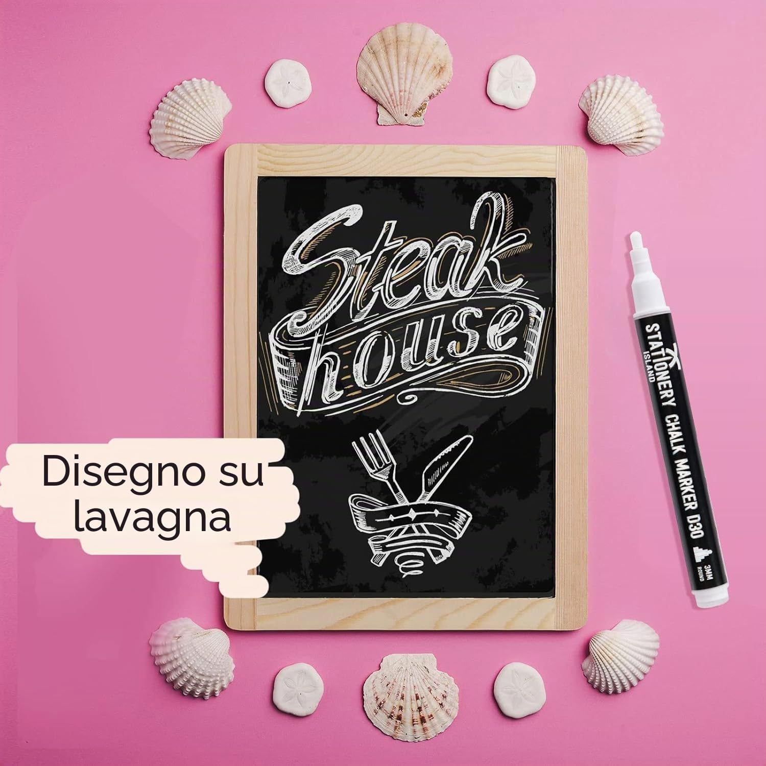 Pennarelli Gesso Liquido Cancellabili Set Di 6, Pennarello Lavagna Bianca Cancellabile 3MM