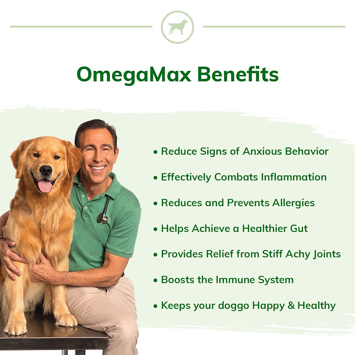 Buy Dr. Jeff’s OmegaMax, AllNatural Supplement for Dogs, w/ Omega 3s