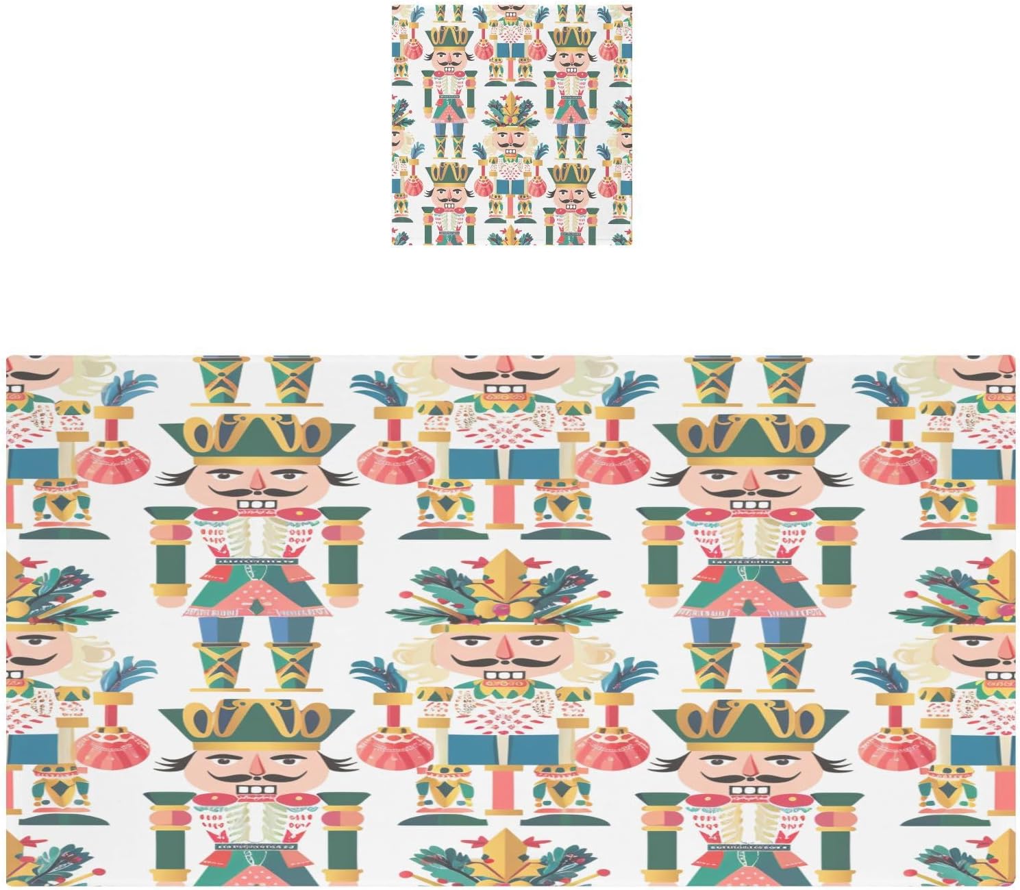 Hand Towels Premium Soft and Highly Absorbent Christmas Nutcracker 2 Pcs Towels for Bathroom Set 100% Cotton Decorative Face Towels