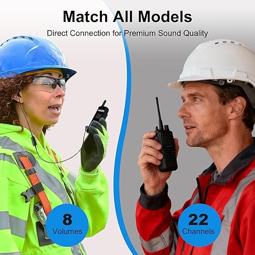Miniatura 4 de Mini walkie talkies con auriculares, radio portátil de dos vías, transceptor FM, walkie talkie de largo alcance para esquí, senderismo, deportes al