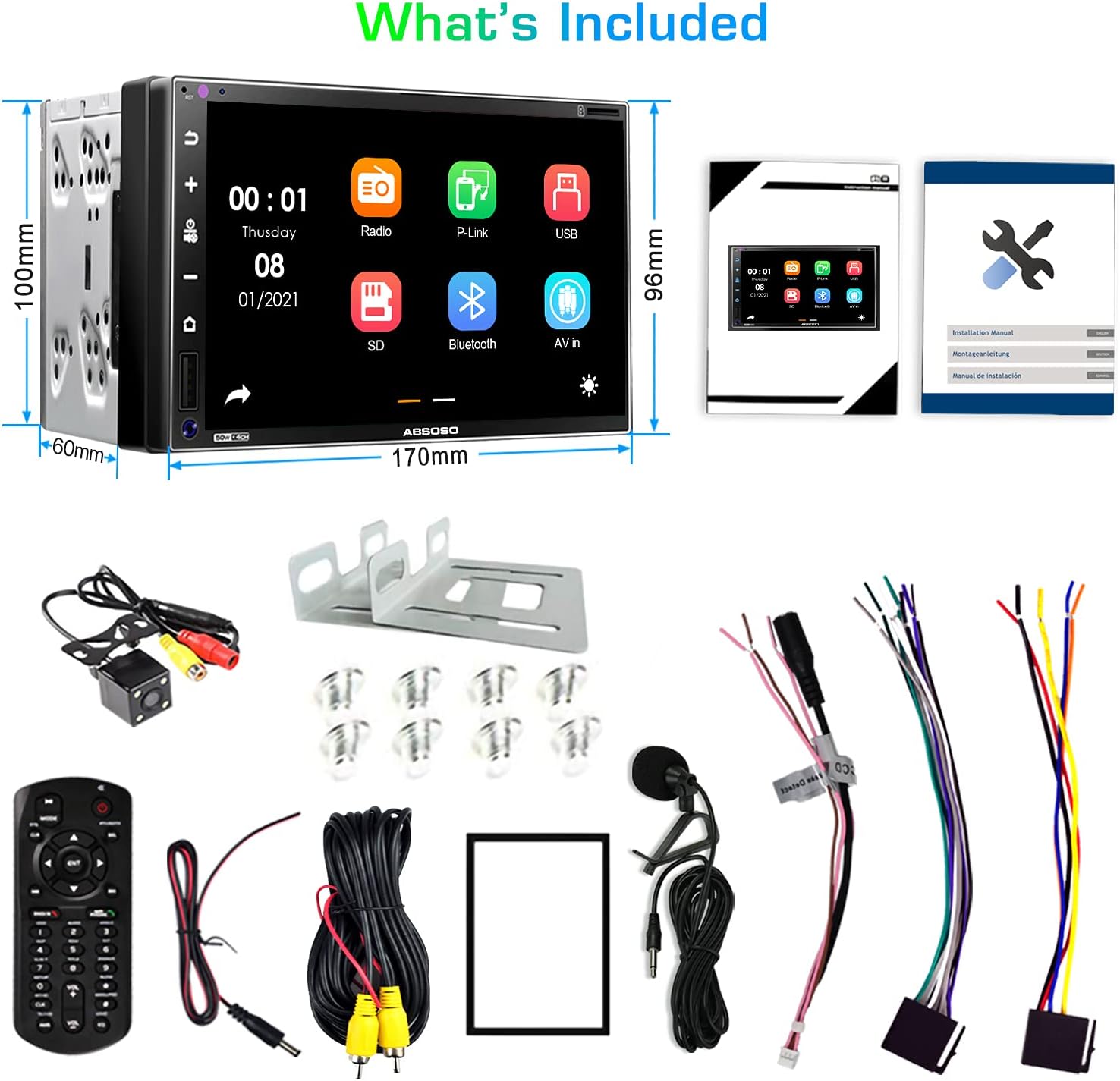Buy Double Din Car Stereo Apple CarPlay 
