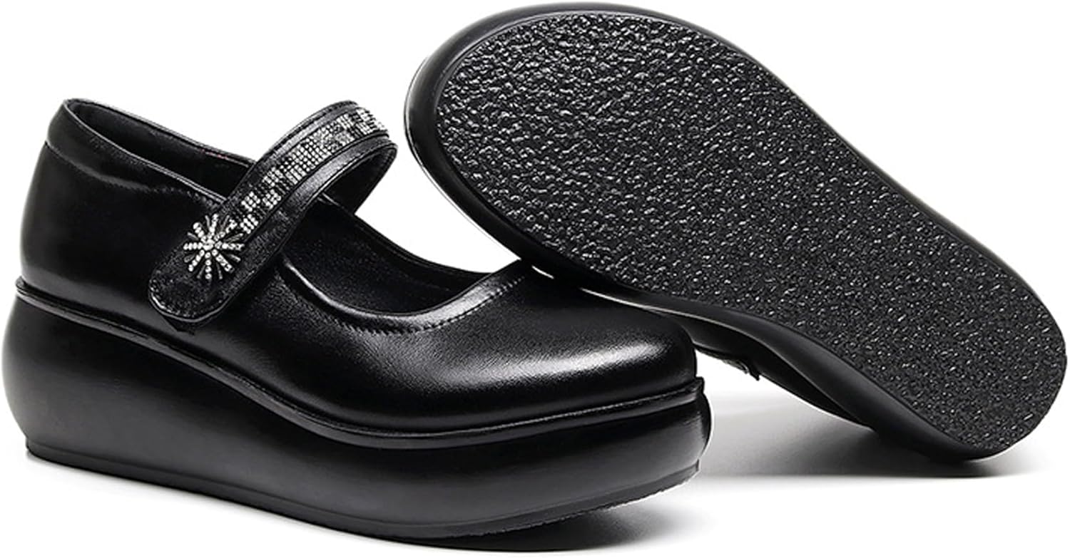 EnllerviiD Women's Mary Jane Platform Comfortable Cute Round Toe Business Office Dress Work Pumps Wedding Party Shoes - Image 8