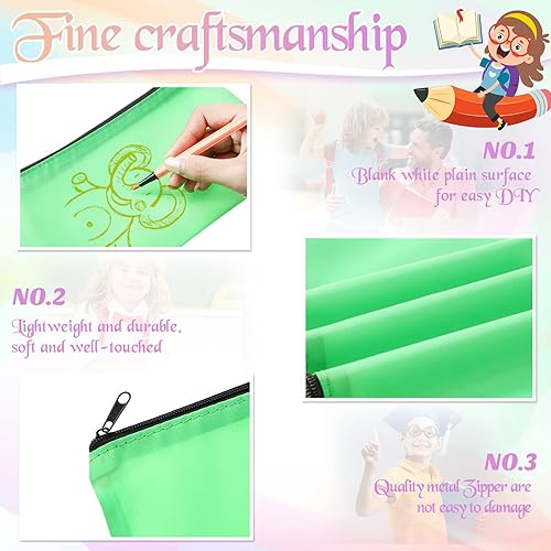 Miniatura 4 de Sherr 96 piezas de estuche para lápices a granel de colores surtidos con cremallera, bolsas multiusos para lápices de viaje, bolsa de maquillaje