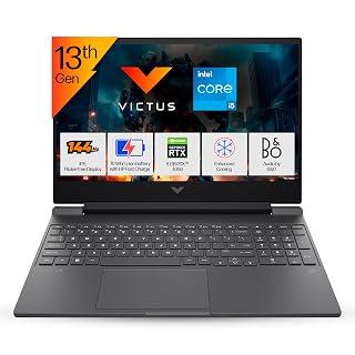HP Victus, 13th Gen Intel Core i5-13420H, RTX 4050-6GB, 16GB DDR4, 512GB SSD, FHD IPS, 15.6"/39.6cm, 144Hz, Win 11, Office21, Mica Silver, 2.29kg, fa1279TX, Flicker-Free Enhanced Cooling Gaming Laptop