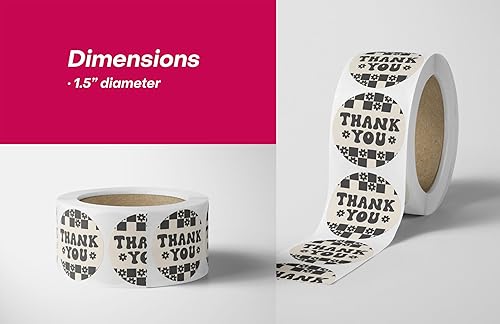 Miniatura 9 de Package Mint Calcomanías de agradecimiento de 1.5 pulgadas, 500 unidades, calcomanías de agradecimiento para embalaje, calcomanías de