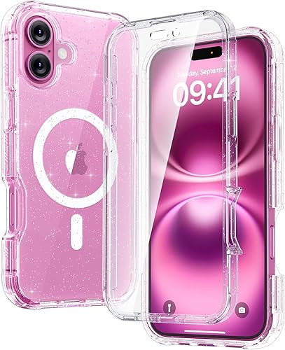 Miniatura 136 de Diaclara Funda magnética diseñada para iPhone Air, protector de pantalla de cuerpo completo, compatible con MagSafe, funda militar a prueba de Azul