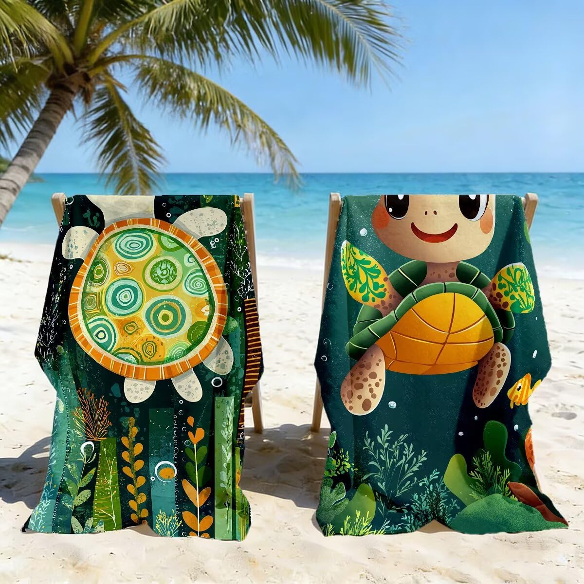 Ręcznik plażowy z mikrofibry, duży ręcznik plażowy 100 x 200 cm 2 sztuki, męski damski ręcznik gimnastyczny, odporny na piasek ręczniki plażowe, szybkoschnące ręczniki z mikrofibry do podróży (uroczy