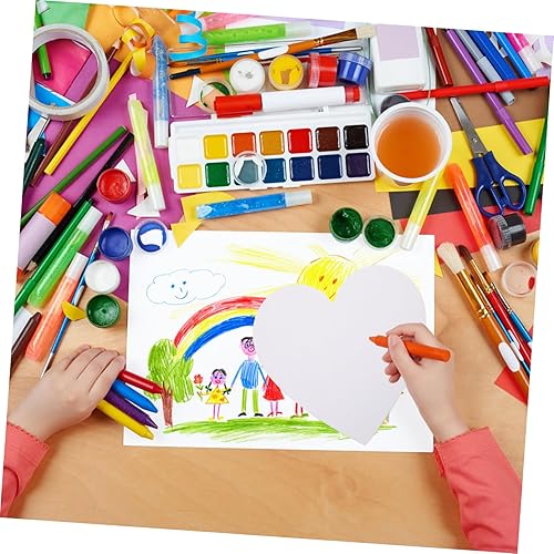 Miniatura 6 de EXCEART Tablero de dibujo de lienzo de pintura de lienzo Panel de pintura de lienzo en forma de corazón, tablero de lienzo de arte, lienzos de