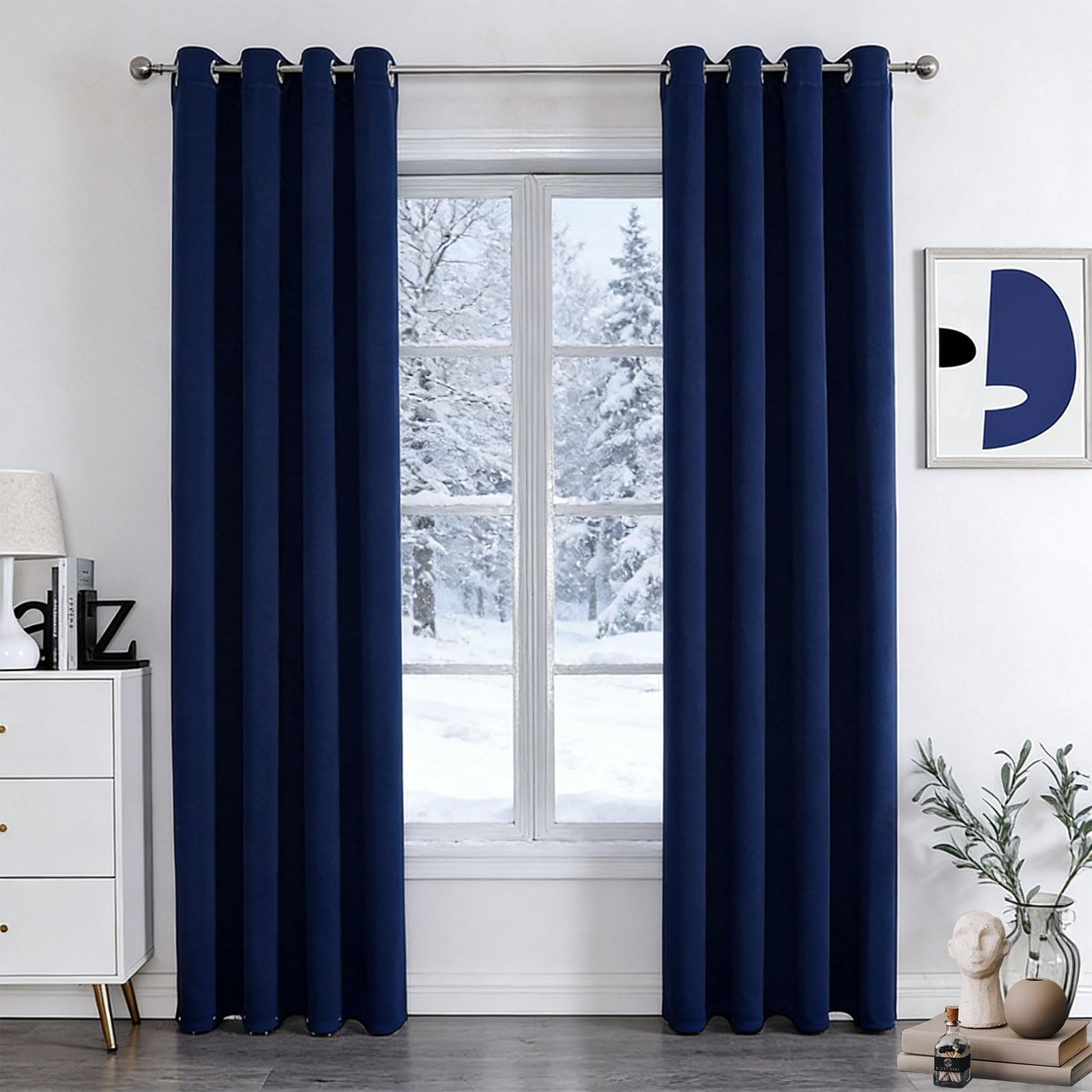 Rideaux opaque de décoration anti-froid pour chambre et salon