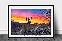 Vista 8 de Southwestern Photography Print (Not Framed) Picture of Saguaro Cactus at Sunrise in Sonoran Desert near Tucson Arizona Western Wall Art Nature Decor