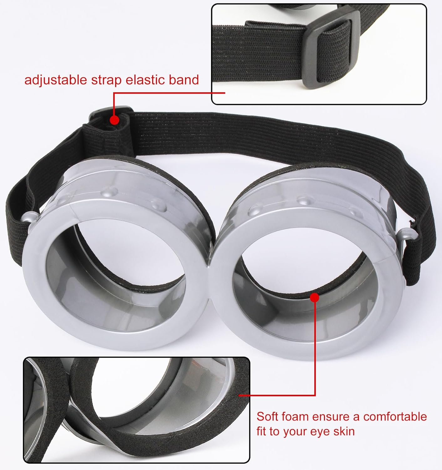 6 Pcs Halloween Costume Accessories for Adult, Goggles Yellow Beanie Gloves for Halloween Cosplay Dress Up - Image 4