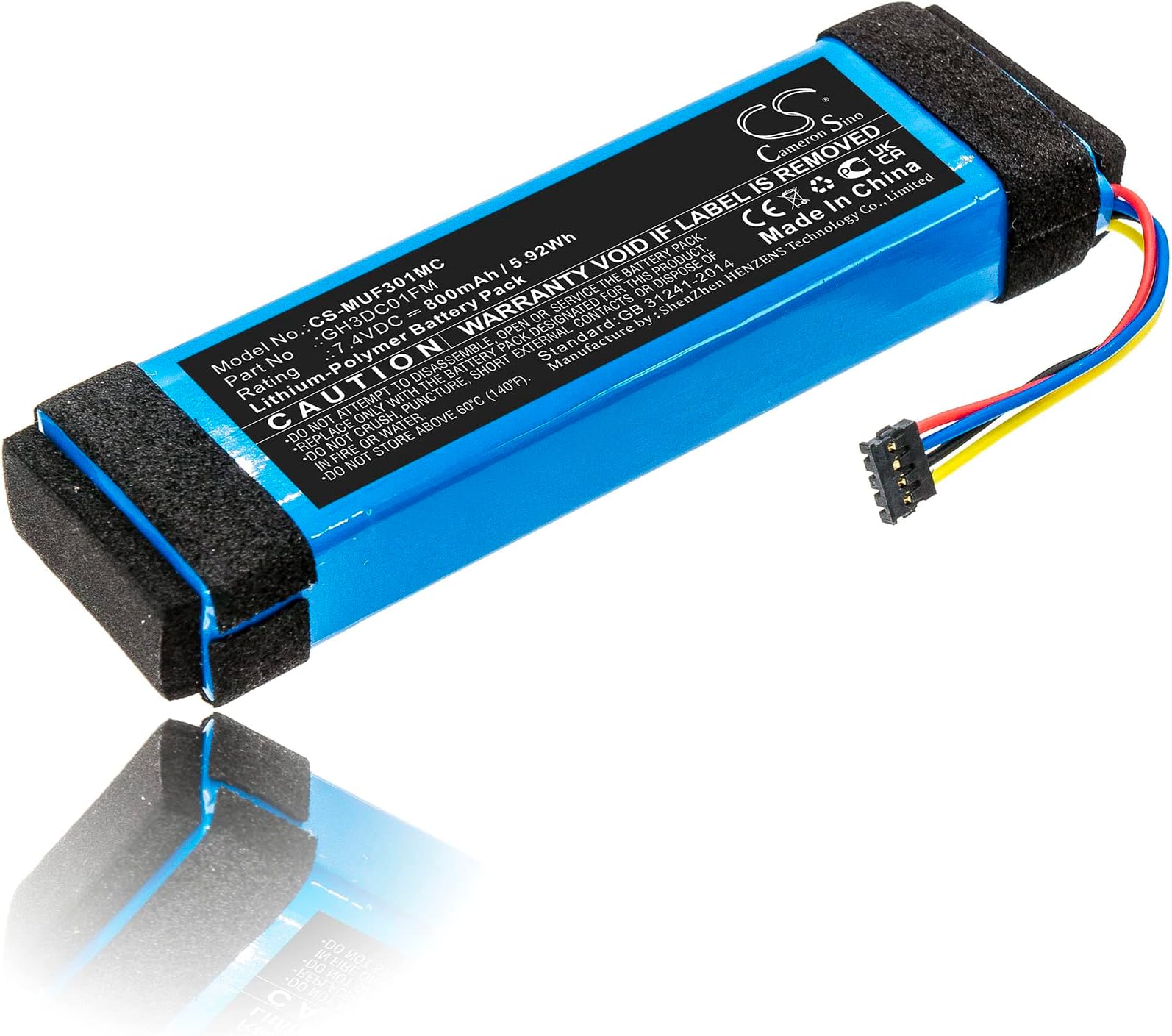 7.4V 800mAh GH3DC01FM Battery Replacement for GH3DC01FM