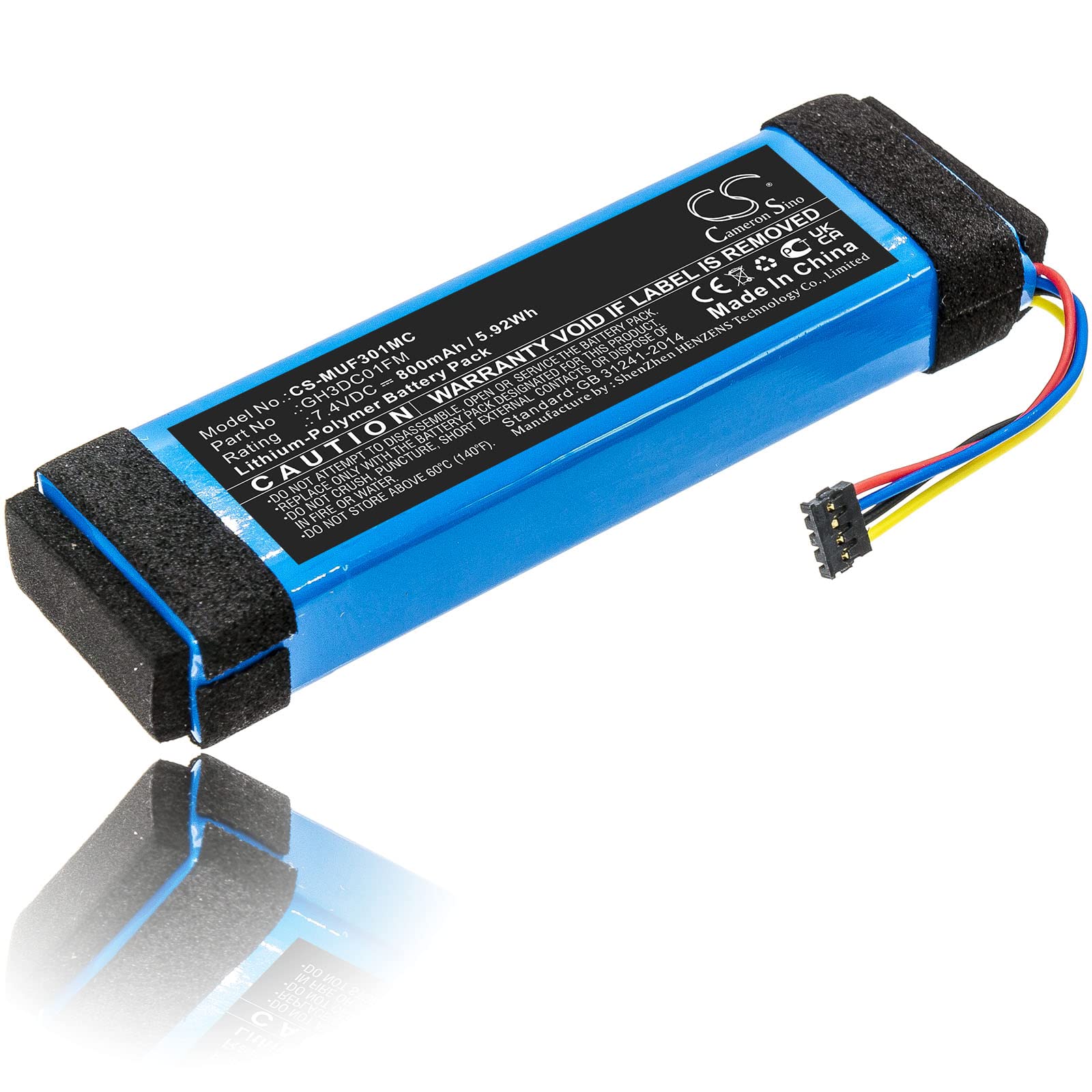 7.4V 800mAh GH3DC01FM Battery Replacement for GH3DC01FM